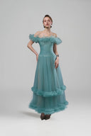 Selene Sapphire Blue Tulle Evening Dress for women, from JOSEPHINE, The Viet Concept