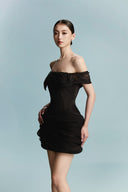 Cin Noir Corset Mesh Dress for women, from BYDI, The Viet Concept 