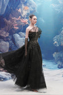 Delmare Crystal Pearl Glitter Tulle Gown & Lanae Gloves Set for women, from 21SIX, The Viet Concept