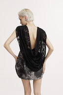 SORAMAME • Gunmetal Grey Fairy Sculptural Globe Mini Dress