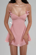 Pink Isabeau Mini Dress for women, from Huelley Rose, The Viet Concept 