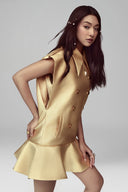 Gold Amelior Mini Dress for woman, from POEM, The Viet Concept 