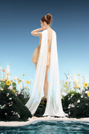 Maren Couture Embellished Corset Mini Dress With Silk Shawl for women, from LINH PHUNG, The Viet Concept