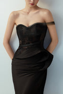 BYDI • Vela Lace Bodice Silk Maxi Evening Gown