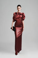 Red Garnet Sculpted Gown for women, from Lecia, the Viet Concept 