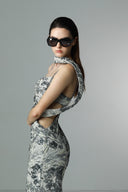Luminescence Sequin Cut-Out Floor-Length Dress for women, from SORAMAME, The Viet Concept