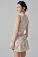 Flavia Floral Lace Appliqué Mini Dress for women, from 21SIX, The Viet Concept