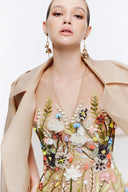 MR CRAZY & LADY SEXY • Freely Sheer Satin Organza Oversized Trench Coat in Tan