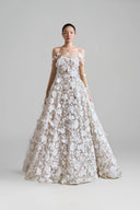 Sacred Bloom Couture 3D Floral Lace Ball Gown for women, from LINH DOAN, The Viet Concept