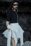 Classic Pearl Ribbed Short Sleeve Top for women, from CAOSTU, The Viet Concept