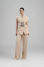 Alatew Peplum Cap Sleeved Linen Cotton Blazer for women, from Ha Thanh Viet, The Viet Concept 