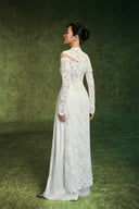 Dien Vu Floral Lace Layered Ao Dai for women, from KEIRA TONG, The Viet Concept 