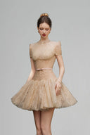 Nude Sabine Mini Dress for women, from CALISTA, The Viet Concept 
