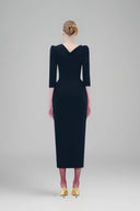 Blossom Present - Asymmetrical Black Pegged Dress for women, from Tiny Ink, The Viet Concept 
