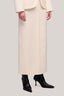 Cream Tran Straight Tube Taffeta Midi Skirt for women, from TINH, The Viet Concept 