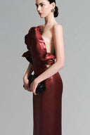 Red Garnet Sculpted Gown for women, from Lecia, the Viet Concept 