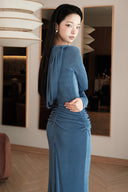CALISTA • Valoria Asymmetric Draped Jersey Gown