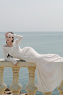 LINH PHUNG • Corvéa Ruched Stretch Lace Couture Maxi Dress