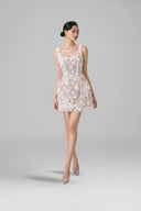  Lace Reverie Baroque Floral Embellished Mini Dress for women, from VONTIER DE MONTIER, The Viet Concept
