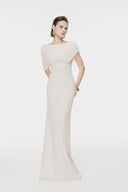 L'ALLÉE • Asymmetric Draped Shoulder Dress