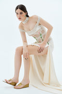 LA VIERGE • La Tierra Misma Satin & Lace Mini Dress