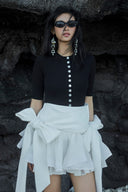 Classic Pearl Ribbed Short Sleeve Top for women, from CAOSTU, The Viet Concept