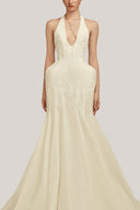 Selene Trumpet Sleeveless Taffeta Floor Length Dress for women, from POEM, The Viet Concept 