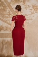 ROSEE de MATIN • Red Rose Pencil Dress