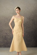 ROSEE de MATIN • Creamy Yellow Hibiscus Dress