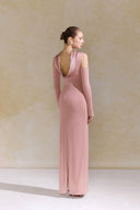 Dahlia Silk Collar Sequin Accent Jersey Dress for women, from ARTI, The Viet Concept 