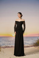 Safi Off-Shoulder Chiffon Lace Gown for women, from 21SIX, The Viet Concept