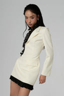Cream Clair Blazer Mini Dress for women, from Guyehi Studio, The Viet Concept 