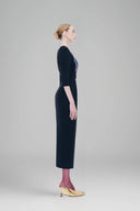 Blossom Present - Asymmetrical Black Pegged Dress for women, from Tiny Ink, The Viet Concept 