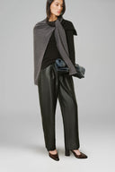 Black Double Jersey Cut-Out Cowl-Neck Top for women, from LECIA, The Viet Concept 