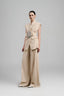 Alatew Peplum Cap Sleeved Linen Cotton Blazer for women, from Ha Thanh Viet, The Viet Concept 