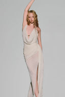 White Knit Maxi Dress for women, from Xita, The Viet Concept 