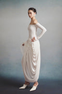 Clair Off-Shoulder Pleated Maxi Dress for women, from HA THANH VIET, The Viet Concept 