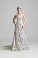 Silent Reign Embroidered Lace Wedding Gown for women, from LINH DOAN, The Viet Concept 