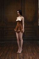 HUELLEY ROSE • Shtobe Embroidered Floral Sheer Mini Dress