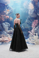 Delmare Crystal Pearl Glitter Tulle Gown & Lanae Gloves Set for women, from 21SIX, The Viet Concept