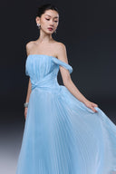 Clover Pleated Chiffon Maxi Dress for women, from JOSEPHINE, The Viet Concept 