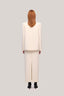 Cream Bang Straight Long Sleeved Taffeta Blazer for women, from TINH, The Viet Concept 