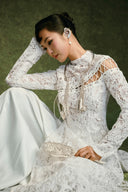 Dien Vu Floral Lace Layered Ao Dai for women, from KEIRA TONG, The Viet Concept 