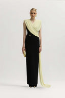 Panton Dress Crystal Cape Elegance Gown for women, from JENNY K TRAN, The Viet Concept 