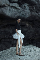 Classic Pearl Ribbed Short Sleeve Top for women, from CAOSTU, The Viet Concept