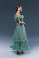 Selene Sapphire Blue Tulle Evening Dress for women, from JOSEPHINE, The Viet Concept