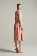 Éloria Floral Lace Long Sleeve A-Line Dress With Bow Belta for women, from IHF STUDIO, The Viet Concept 
