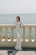 LINH PHUNG • Corvéa Ruched Stretch Lace Couture Maxi Dress