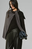 Black Double Jersey Cut-Out Cowl-Neck Top for women, from LECIA, The Viet Concept 