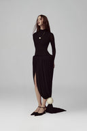 Black Novara Maxi Dress for women, from POEM, The Viet Concept 